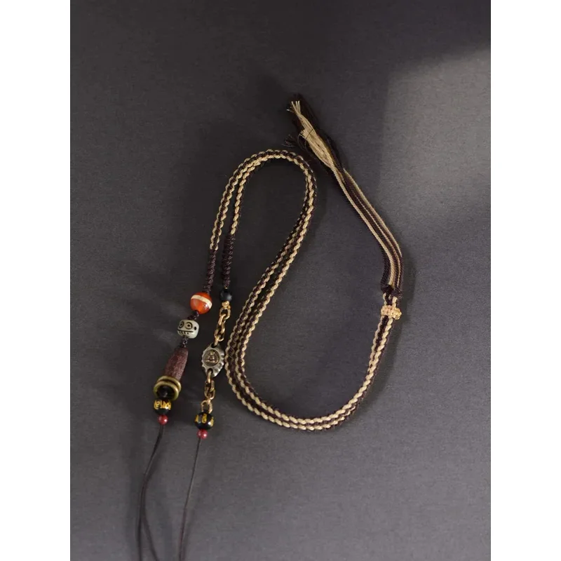 Тибетское горизонтальное подвесное тканое ожерелье ручной работы Tianzhu цепочка