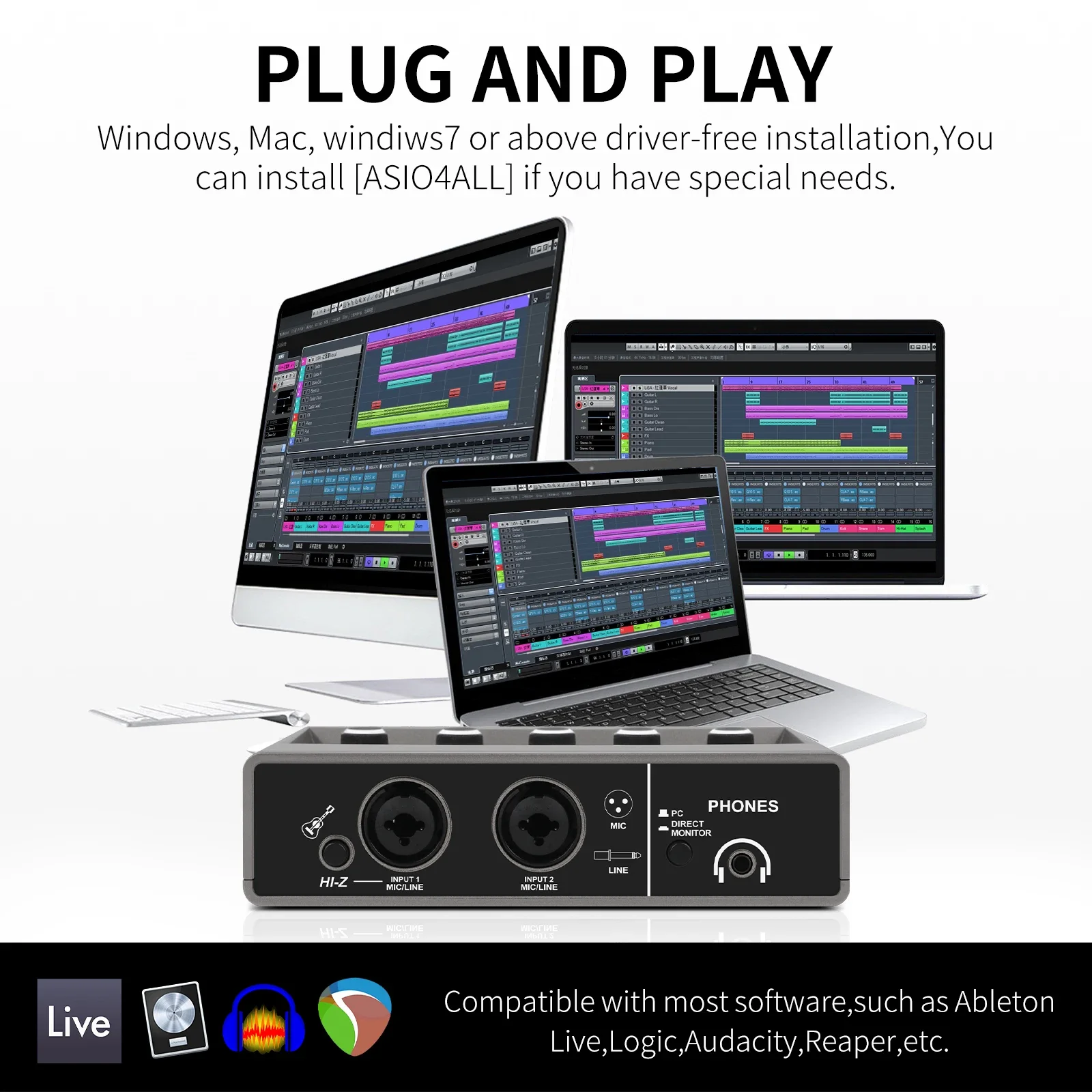 XTUGA Q-16 профессиональный аудиомикшер USB-аудиоинтерфейс