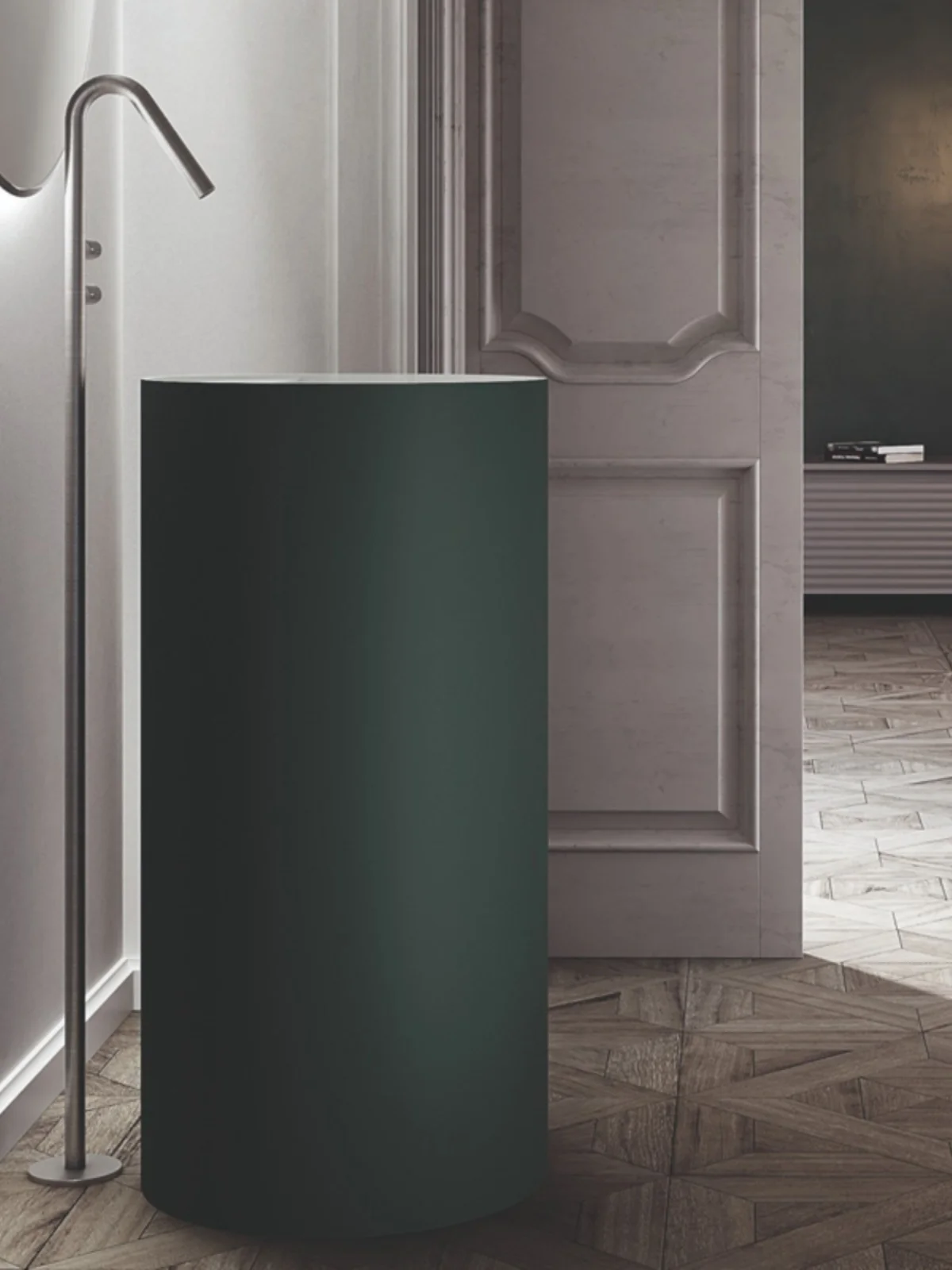 Полимерная на ощупь кожа искусственный камень ручная умывальная раковина для