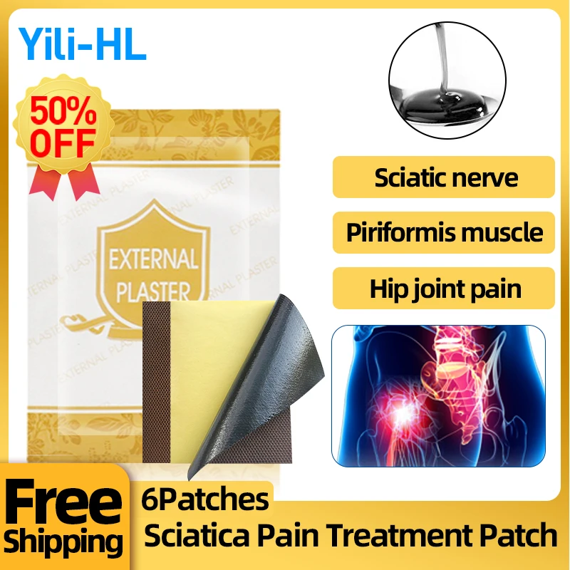 

Sciatica Nerve Pain Treatment Herbal Patch Piriformis Muscle Lumbar Disc Hip Joint Sciatic Nerve Pain Relief Plaster 6pcs