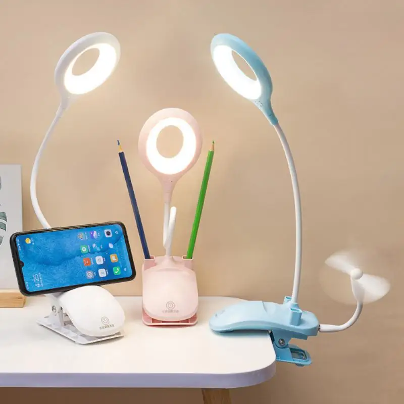 

Led Desk Lamp 3 Color Stepless Dimmable Touch Room Decor Night Light With Clip Bedside Reading Eye Protection USB Book Light