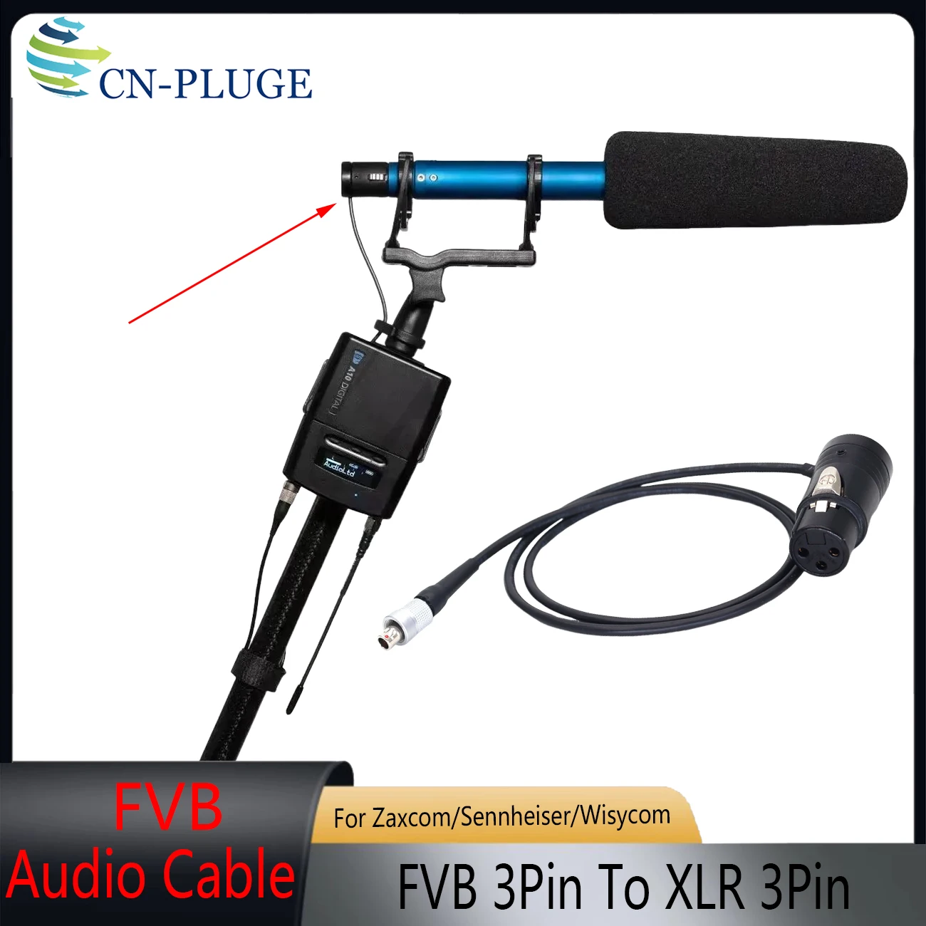 Фото Аудиокабель FVB 00 3Pin Male - XLR 3Pin Female для беспроводных передатчиков Sennheiser / Wisycom MTP40 / Zaxcom ZFR и микрофонов №5