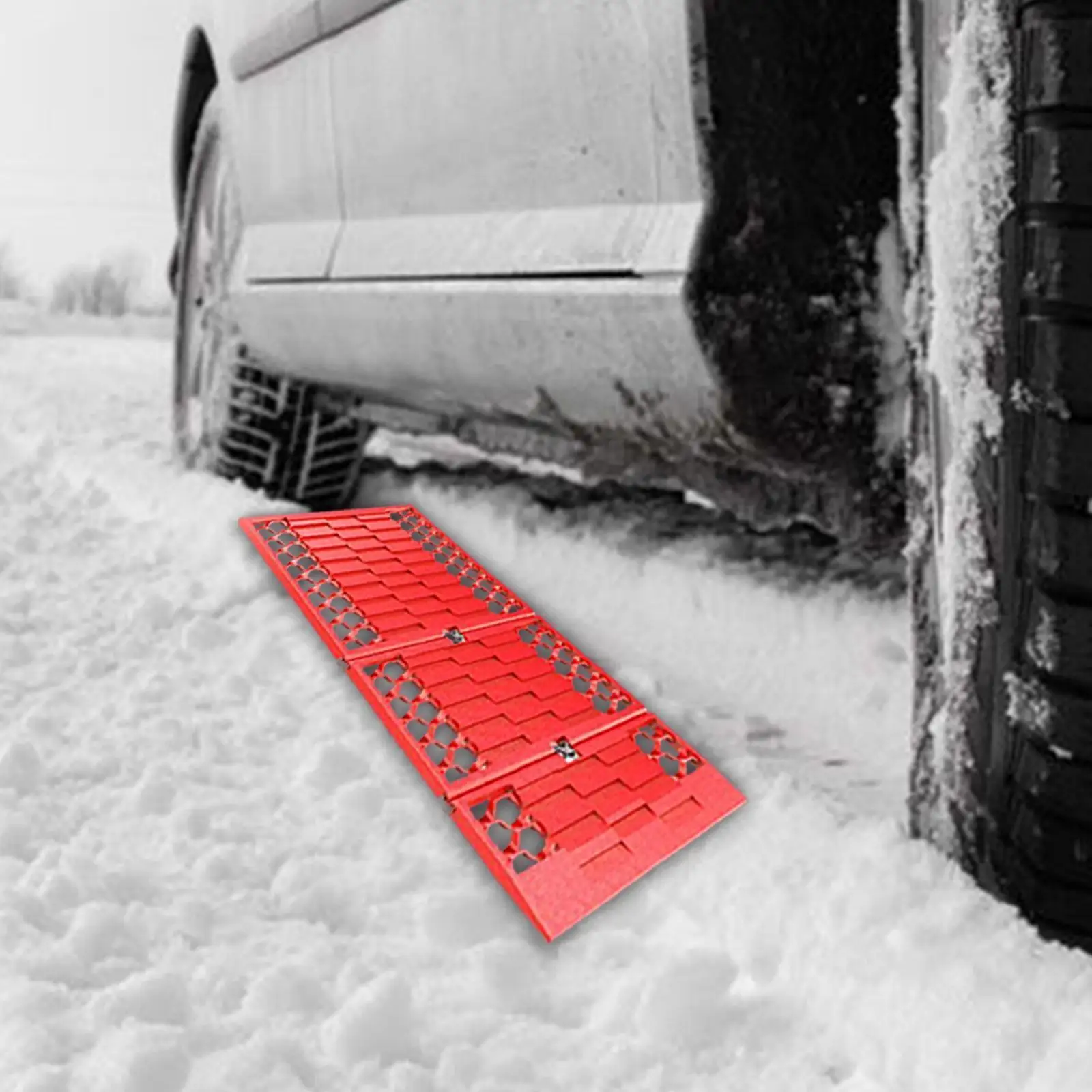 

Folding Traction Board Non-Slip Plate Tire Grip Grabber Tire Mat Portable