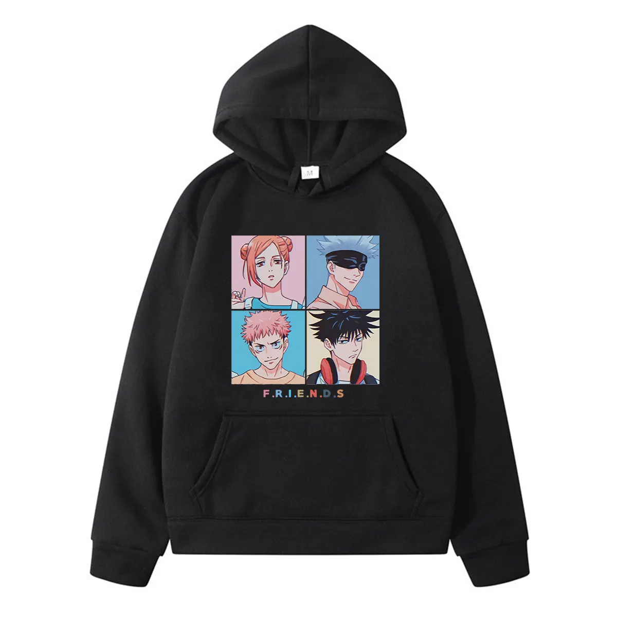 

Anime Jujutsu Kaisen Yuji Itadori Gojo Satoru 2022 Send Couple Harajuku Comic Print Winter Long Sleeve Thick Loose Couple Hoodie
