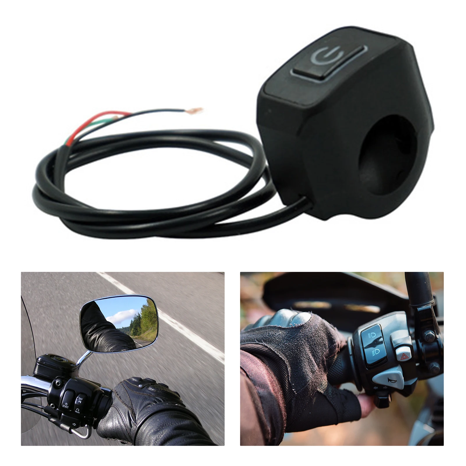 

22mm 7/8 inch ABS Motorcycle Modified Replacement Headlight Start Engine Switch Multifunctional Button Motor Accessory