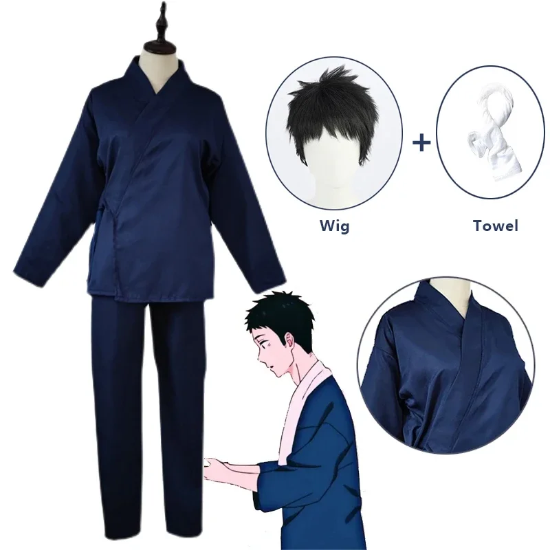 FC6Gojo Wakana Аниме Косплей Костюм Униформа School Blue Samue Wig My Dress-Up Darling Sono Bisque Doll Wa Koi Wo Suru