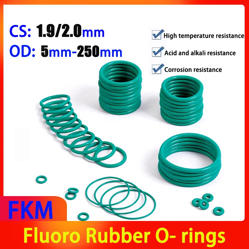 

Фторкаучуковые уплотнительные кольца FKM 1.9 мм/2.0 мм