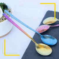 pure titanium spoon household outdoor alloy camping tableware korean soup spoon chopsticks environmental friendly spoon set