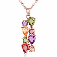 grier 2022 colorful zircon choker necklace shiny rainbow crystal necklace zircon tennis chain jewelry