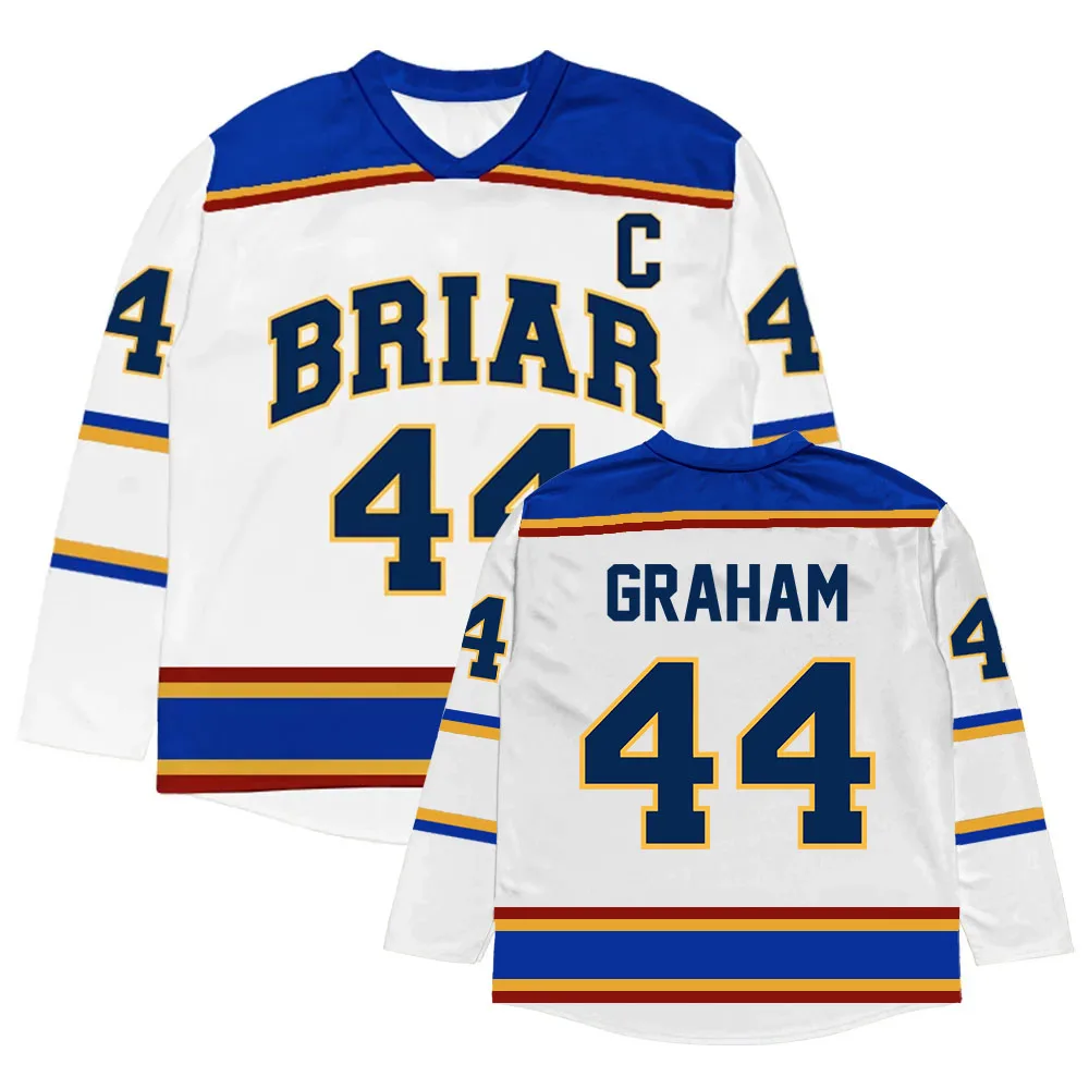 Фото Футболка с графическим дизайном Off Campus Briar University Hockey Jersey Graham 44 22 DI LAURENTIS 66 Tucker46, мужская и женская одежда №2