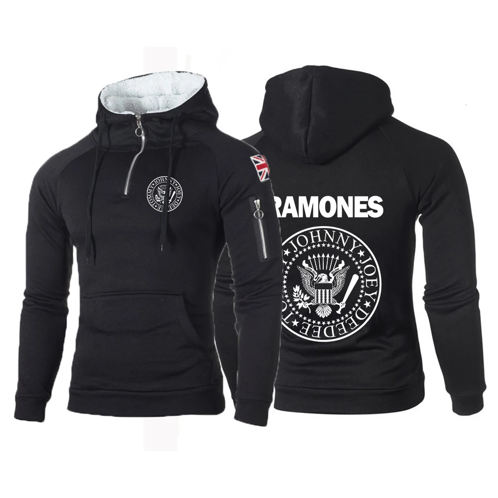 

Fghfg Ramone Seal Graphic 2023 New Men Solid Cotton Fitness Fleece Hoodies Harajuku Classic Slim Fit Long Sleeve Sweatshirts Top
