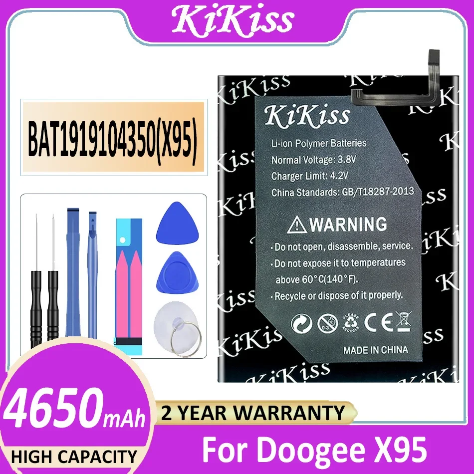 

Original KiKiss Battery BAT1919104350 (X95) 4650mAh For Doogee X95 X 95 Bateria