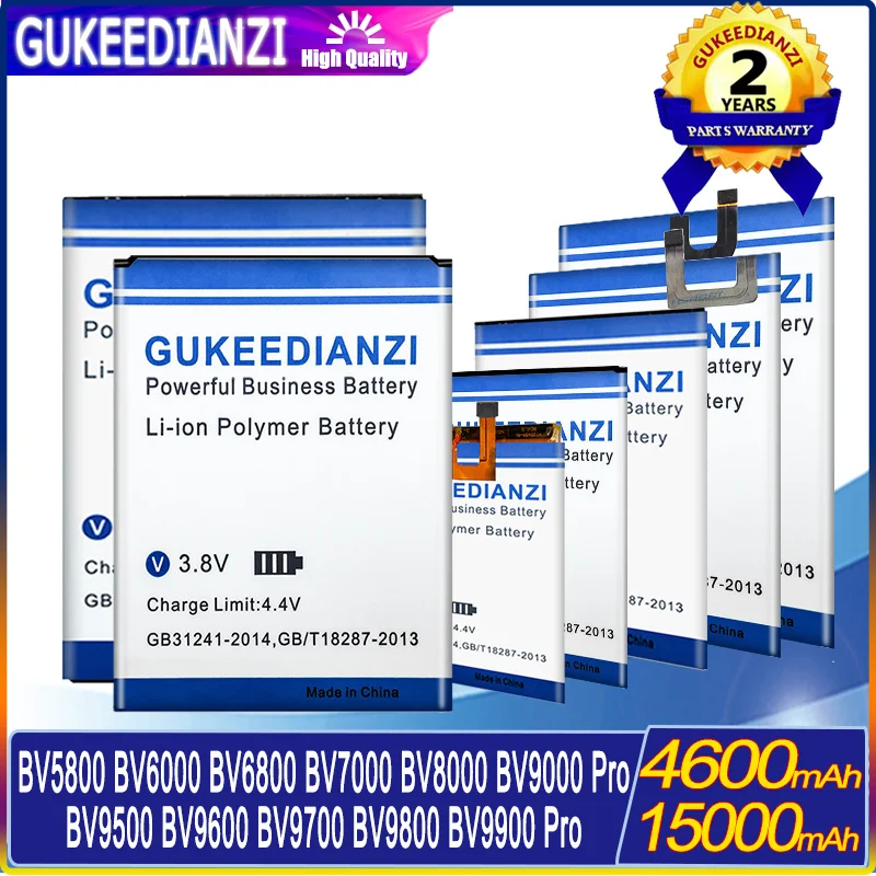 

4600mAh-15000mAh Battery For Blackview Bv5800 BV6800 BV7000 BV8000 Bv9000 Bv9500 BV9600 Bv9700 BV9800 BV9900 Pro BV6000S
