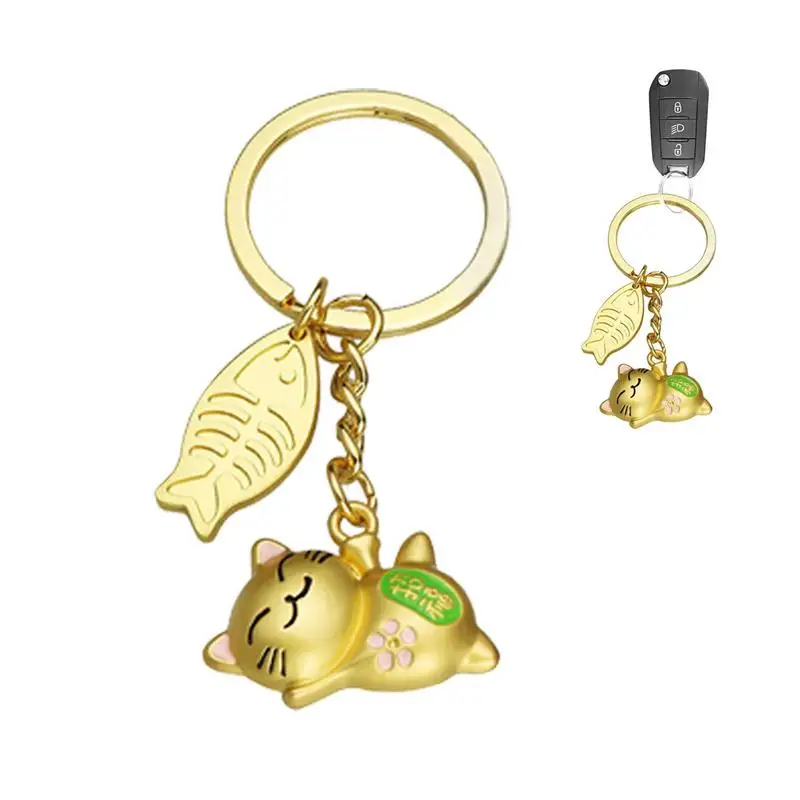 

Lucky Cat Keyring Chinese Cute Lucky Cat Key Chain Goodie Bags Gift Fortune Cat Keyring Bag Hanging Pendant Decoration Cute Key