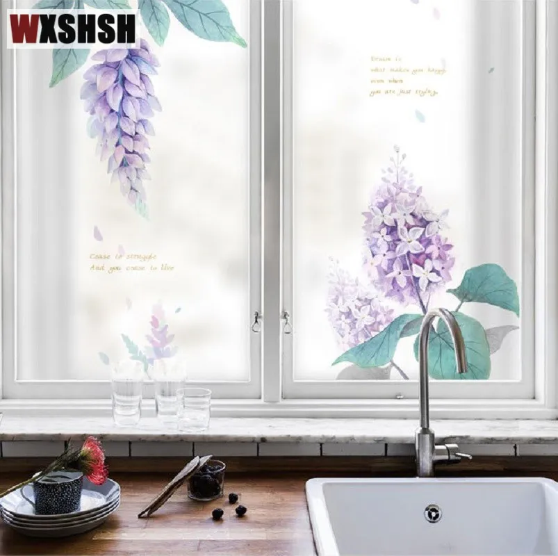 

Оконная пленка, декоративная статическая липкая виниловая Водонепроницаемая непрозрачная Тонировочная пленка в стиле INS, наклейки для дом...