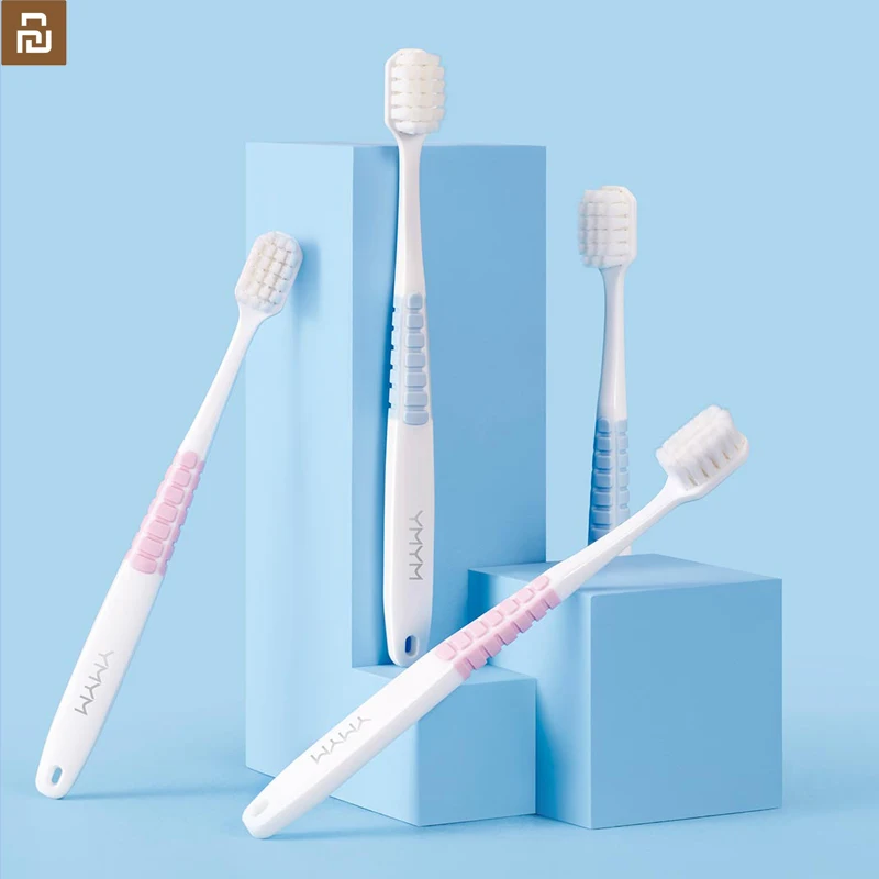 Оригинальная зубная щетка YMYM с широкой головкой 0,1 мм, мягкие волосы высокой плотности, мощная Эффективная очистка, уход за зубами для умного дома