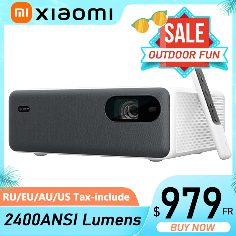 

Оригинальный лазерный проектор Xiaomi Mijia, домашний кинотеатр, 1080P Full HD, 2400 ANSI-люменов, 150 дюйма, Wi-Fi, ALPD 3,0 HDR10, аудио проектор Dolby