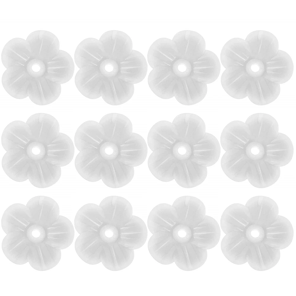 

12 Pcs Hummingbird Feeders White Replacement PP Flowers Bird Feeder 1.18inch*1.18inch Garden Animals Feeding Tools