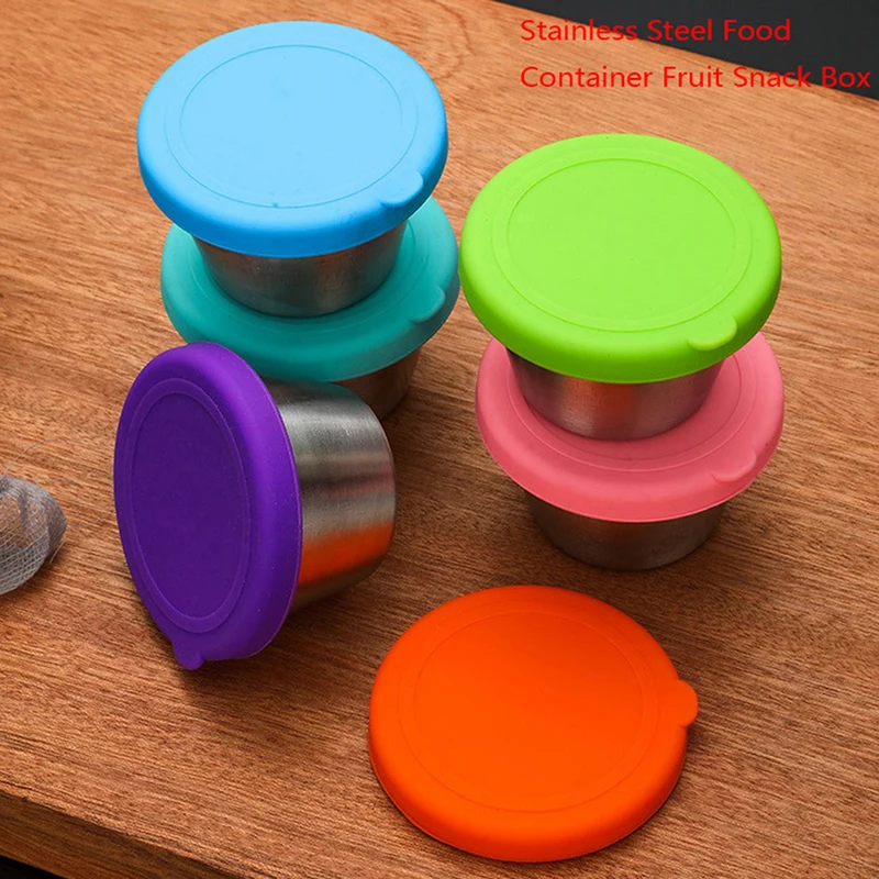 

Пищевой контейнер из нержавеющей стали, коробка для фруктов и закусок, маленький контейнер для хранения, коробка для еды на открытом воздух...