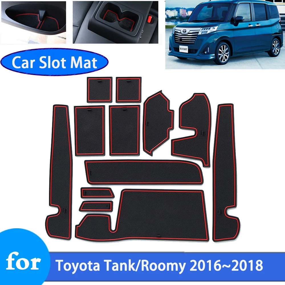 Резиновый коврик, дверной паз для Toyota Tank Roomy M900 2016 2017 2018 Daihatsu Thor, противоскользящий слот для ворот, автомобильные наклейки, аксессуары