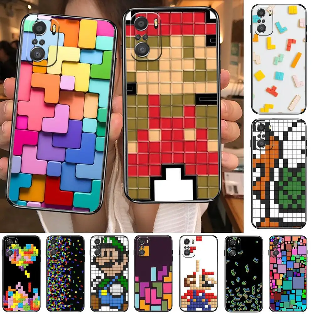 

HD-block style Phone Case For xiaomi mi 11 Lite pro Ultra 10s 9 8 MIX 4 FOLD 10T 5g Black Cover Silicone Back Prett
