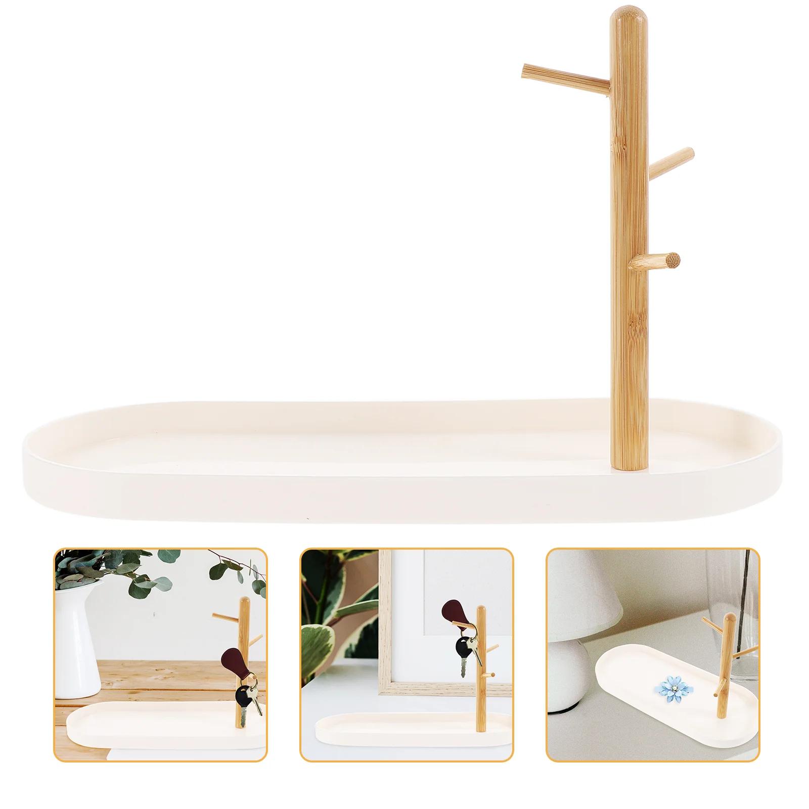 

Storage Tray Wear-resistant Jewelry Dish Tabletop Ring Holder Dresser Supply Elegant Countertop Decorative Desk