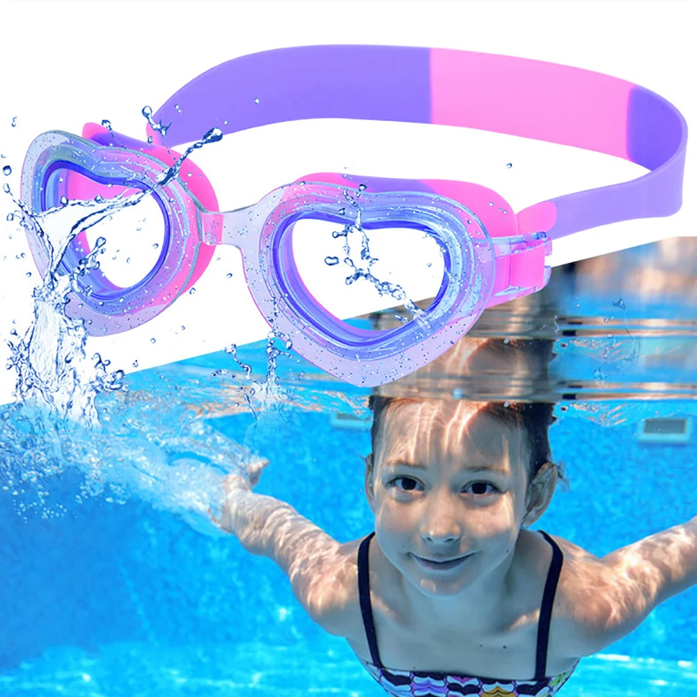 

Children's Swimming Goggles Sports Water Goggles Heart-shaped Waterproof Adjustable Eye Glasses Swimming Glasses intex