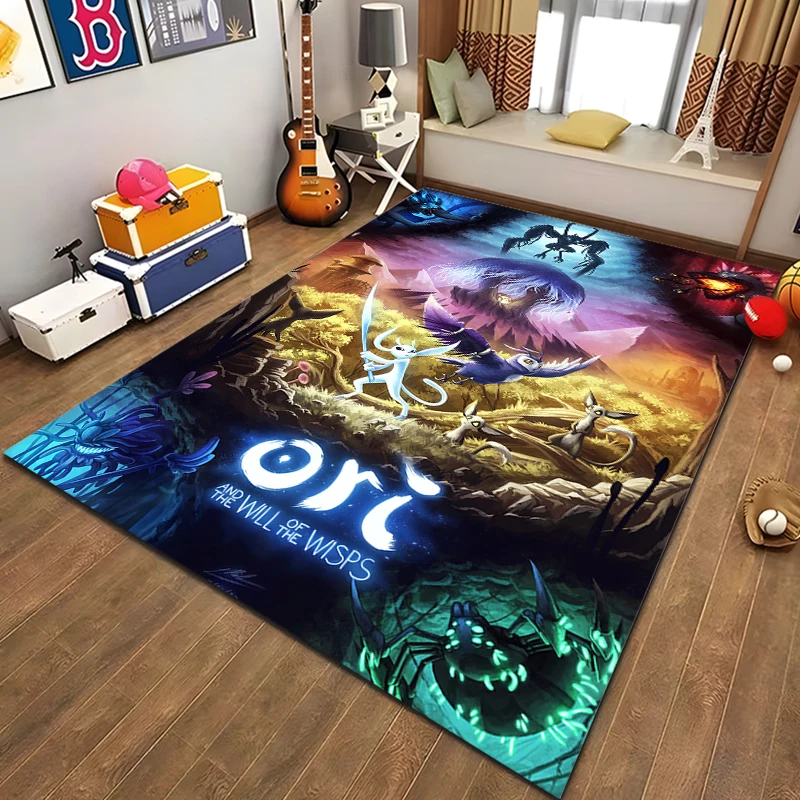 

Модный ковер с принтом логотипа ори, 15 Размеров, ковер для гостиной, коридора, детской комнаты, игровой напольный коврик, подарки Sonic