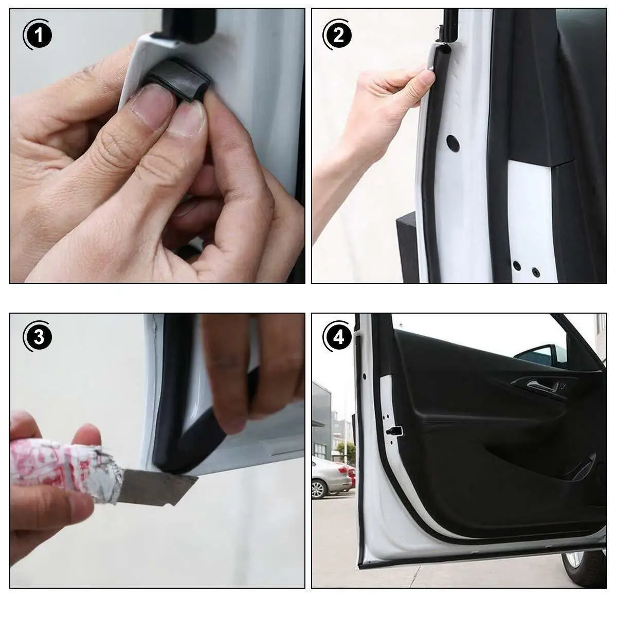 

1pc 3meter Universal Weatherstrip Small D-shape Car Door Rubber Weather Seal Hollow Strip Car Replacement Accessories