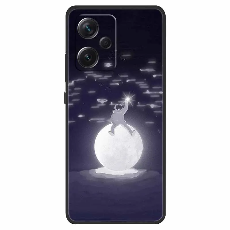 Чехол-накладка для телефона из мягкого ТПУ с рисунком астронавта