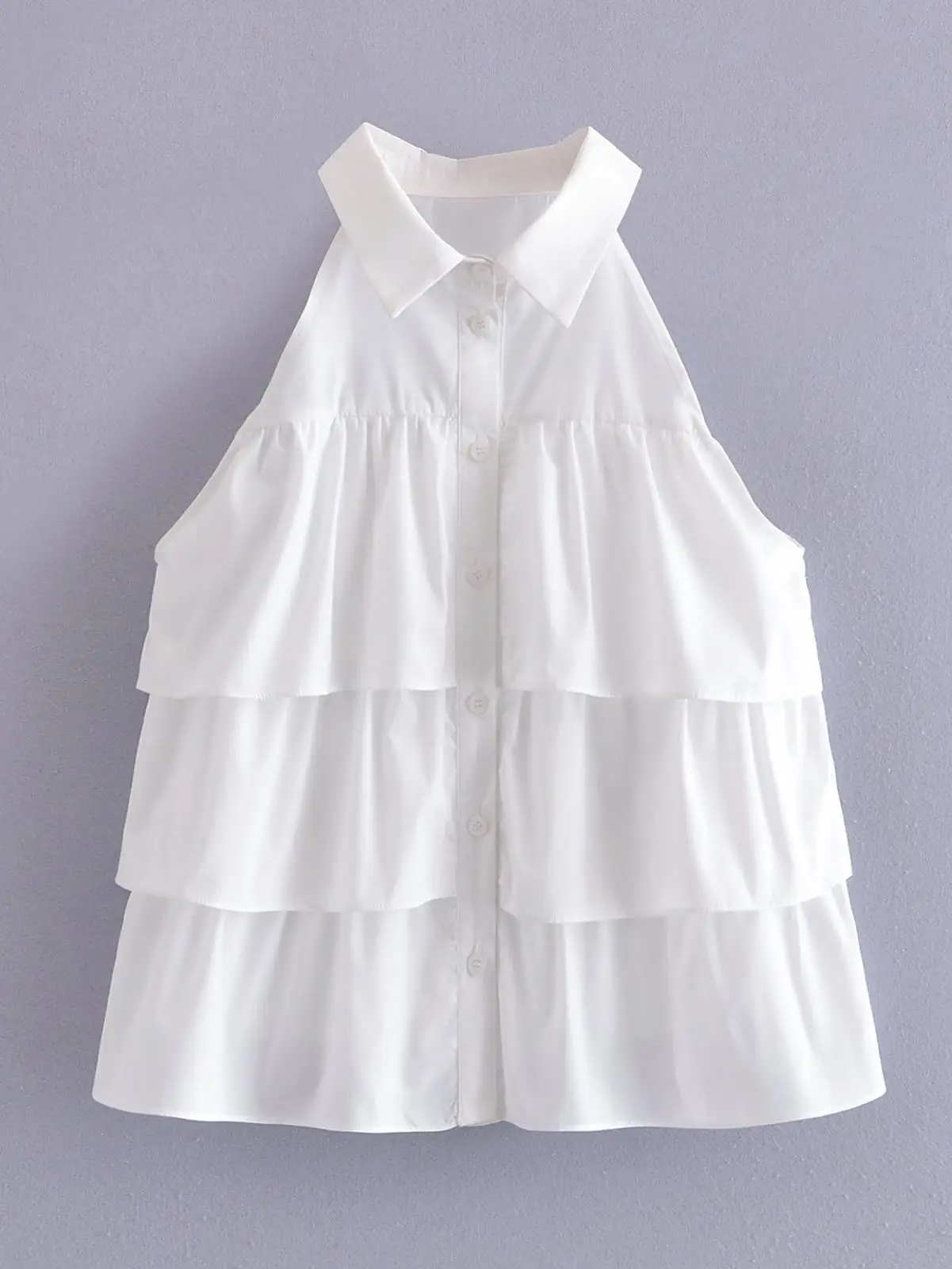 

2022 New Spring Summer Women Female Sexy Polyester Shirt Brand Blouse Outwear