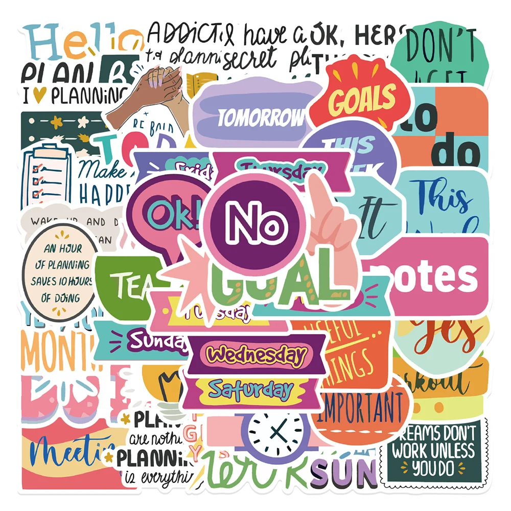 

10/30/50PCS Cartoon Plan Series Cute Graffiti Stickers For Toys Luggage Laptop iPad Skateboard Notebook Gift Stickers Wholesale
