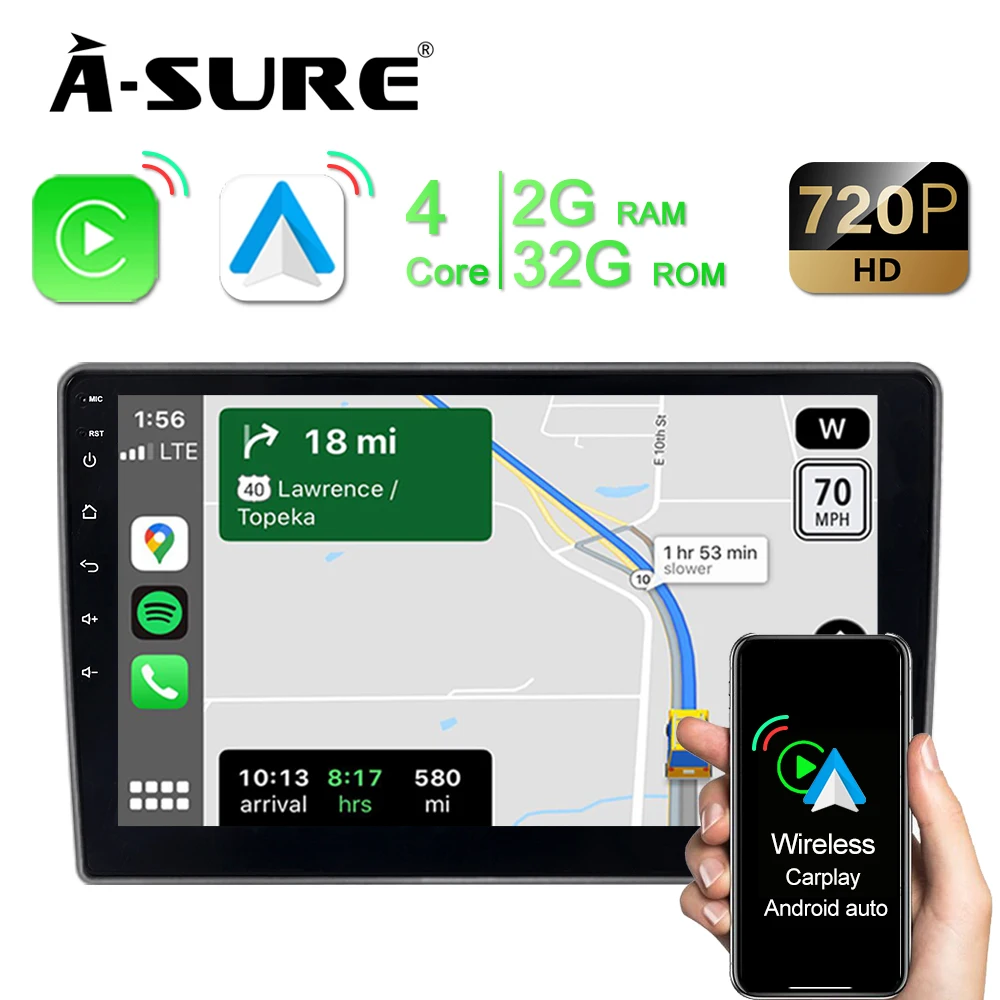 

A-Sure 9'' Android Radio Wireless CarPlay For Vauxhall Opel Zafira B Astra H Android Auto BT GPS Navigation Car Multimedia