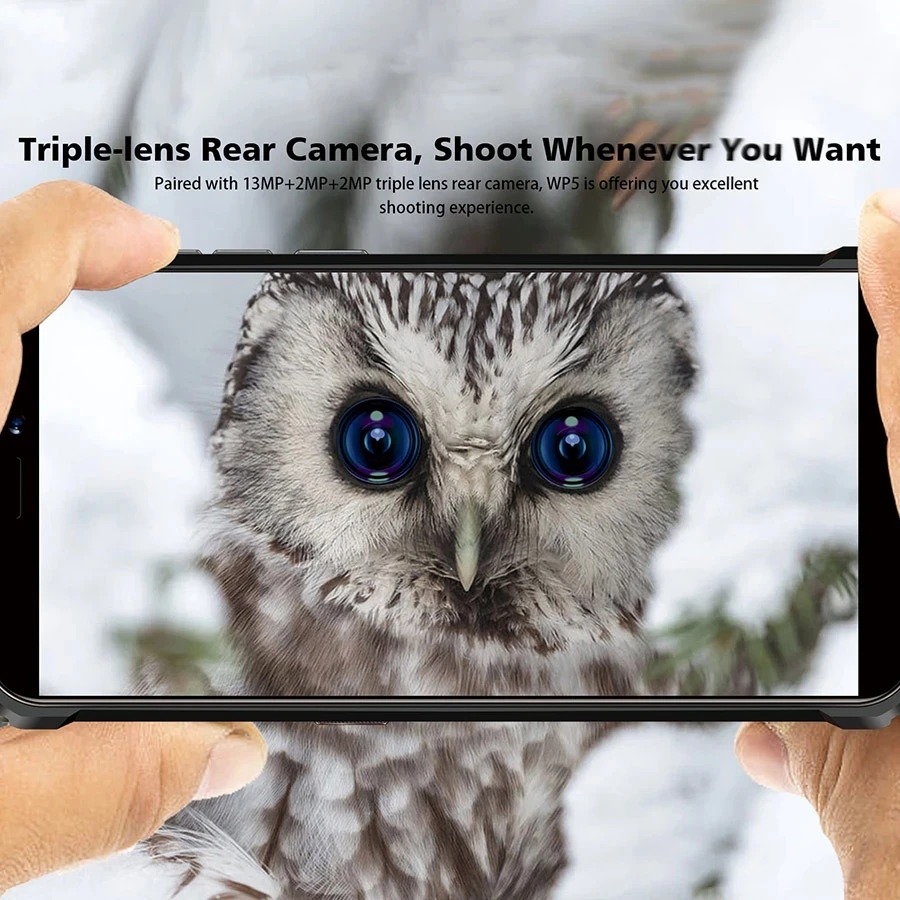 OUKITEL WP5 4G Rugged SmartPhone Quad Core 4GB 32GB 8000mAh Mobile Phone 5.5 Inch Waterproof MT6761 Triple Camera Phone