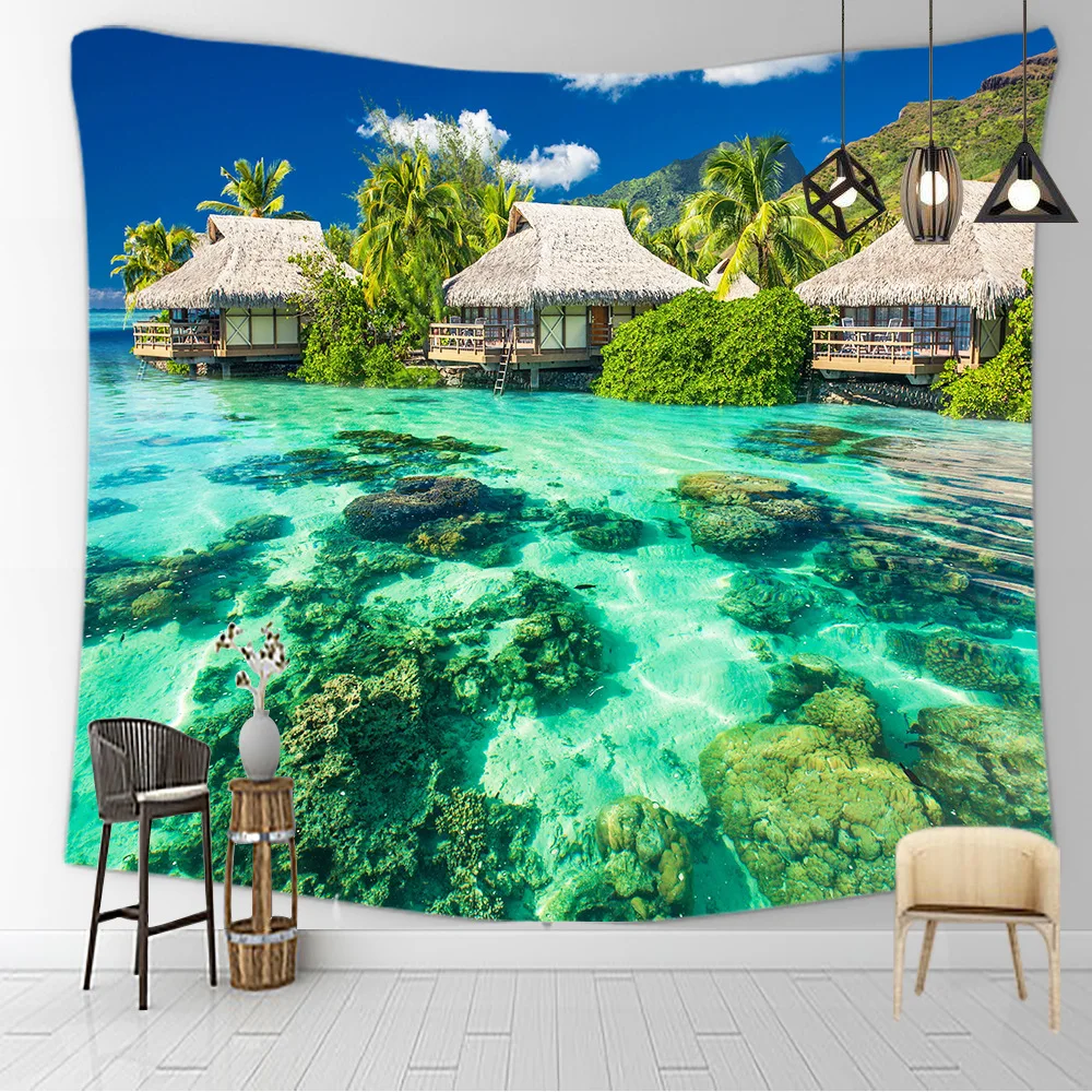 

Nature Landscape Scenery Tapestry Boho Hippie Scenery Aesthetic Tapestry Wall Hanging Room Decor Bedroom Home Decoration
