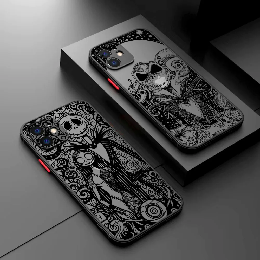 Чехол для телефона Jack Skellington Samsung S25 S24 S23 S22 S21 S20 S10 FE Note20 Note10 Plus Ultra Lite 5G матовый