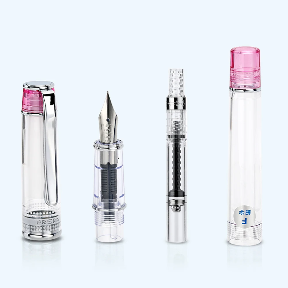 Фото Перьевая ручка PILOT PRERA FPRN-350R, чернильная ручка, милая и компактная цветная прозрачная перьевая ручка для практики №3