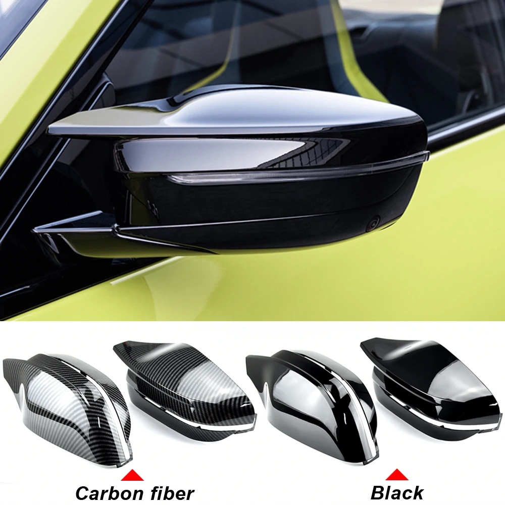 

Колпачки для зеркала заднего вида, 2p, ярко-черные, для BMW 3 серии G20 G21 G28 320d 330e 330i 340i 2019-2022 M4 style LHD RHD