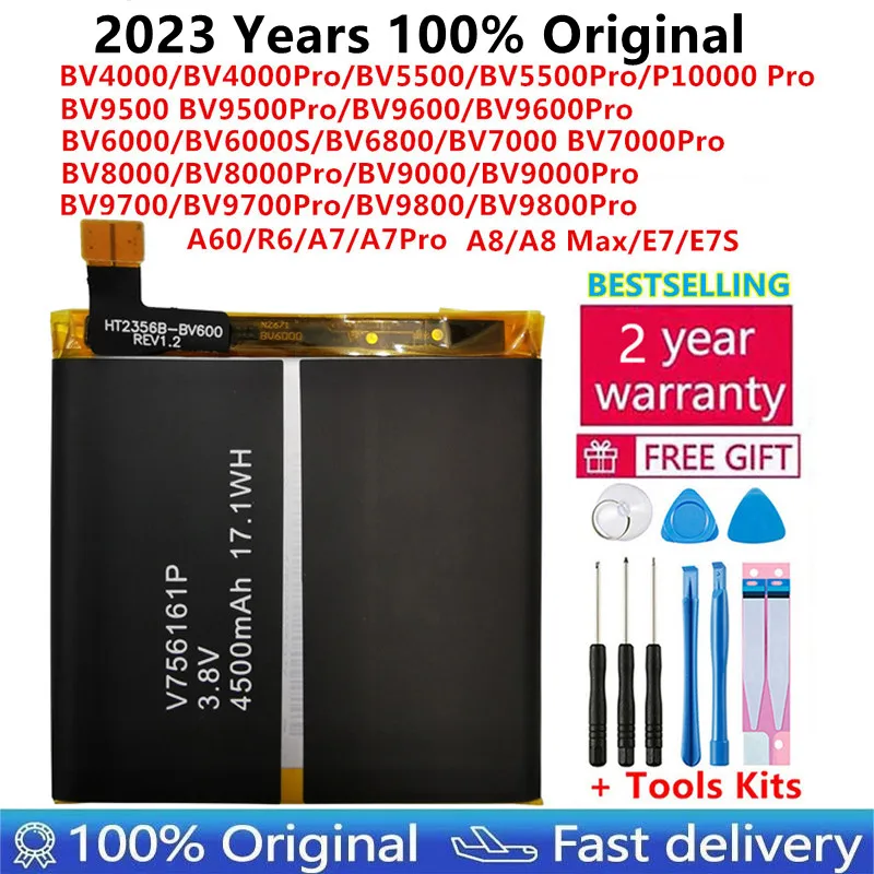 

100% Original For Blackview A7 A8 A60 R6 E7 E7S A8 Max A20 BV4000 BV5000 BV6000 BV6000S BV7000 BV8000 BV9000 Pro Phone Battery