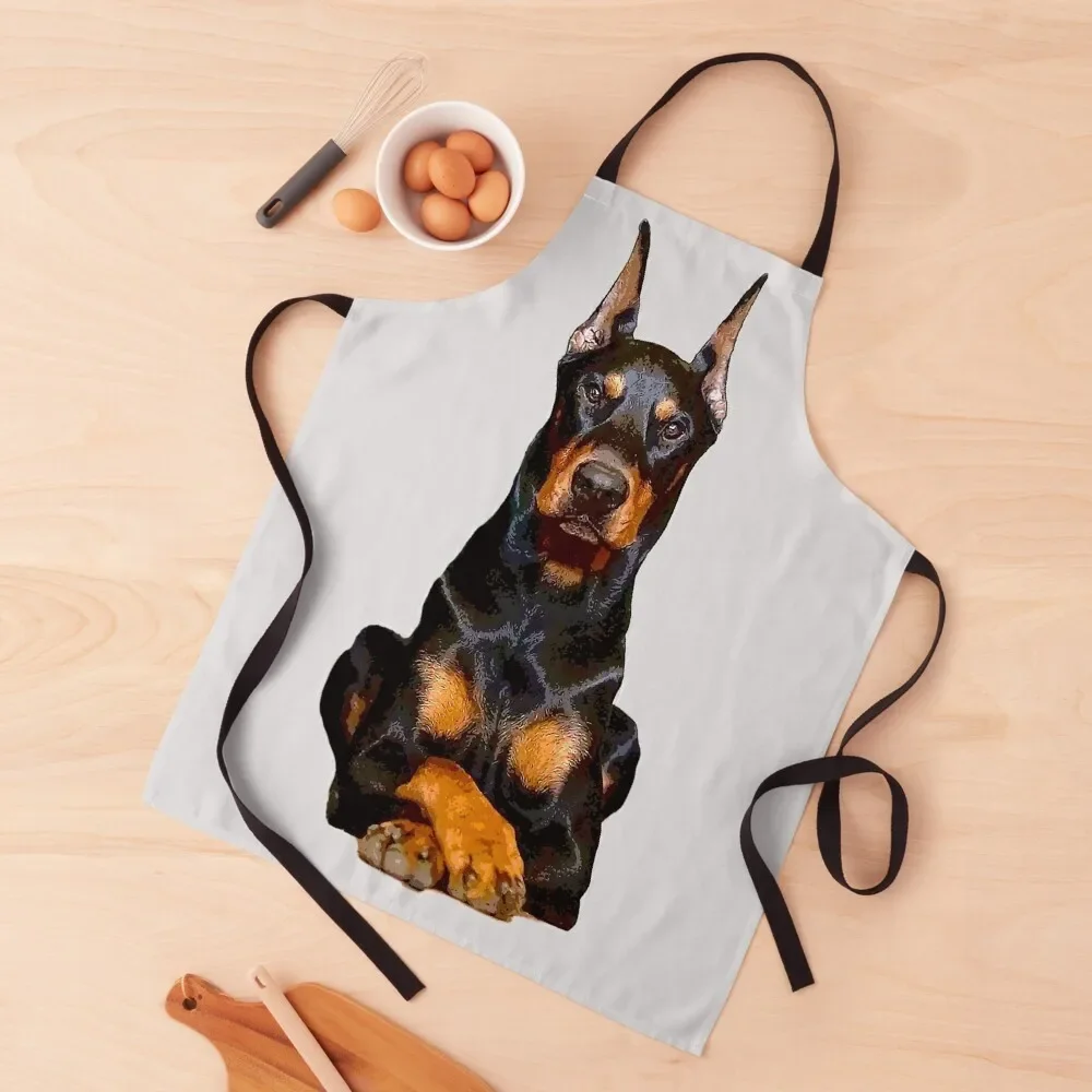Doberman Guard Me - Dobermann Pinscher передник для собаки кухня женщин с карманом