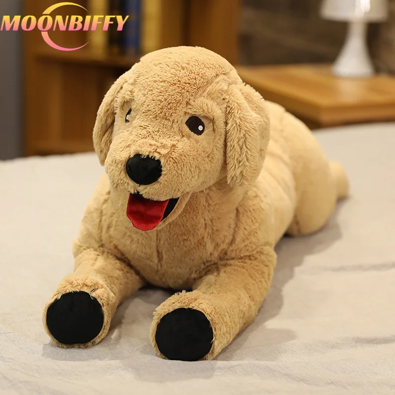 

New 35/75cm Simulation Labrador Dog Plush toy Creative Realistic Animal Puppy Dolls Stuffed Soft Toys for Children Birthday Gift