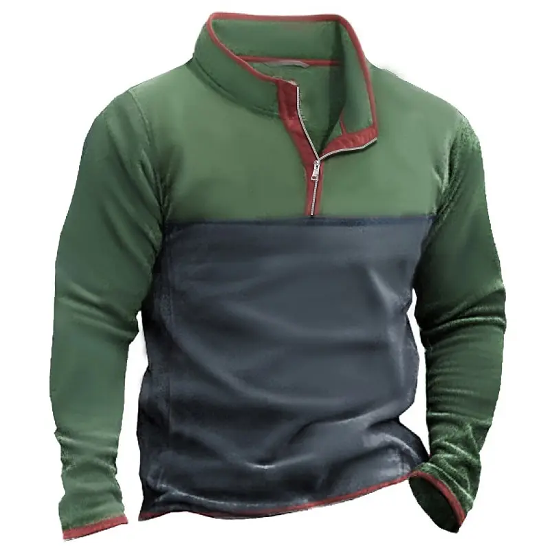 Свитшот с длинным рукавом на молнии воротником-стойкой