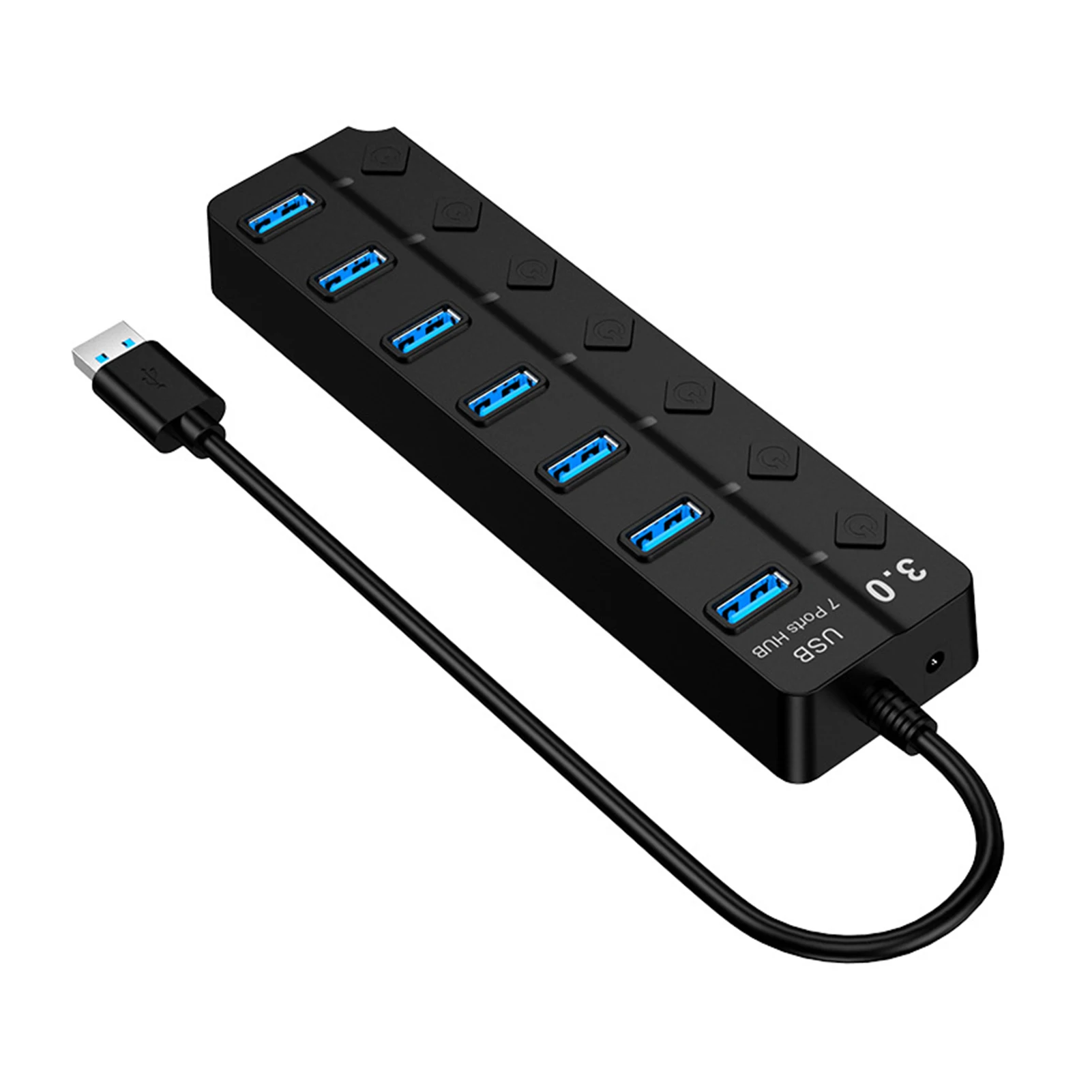 

Cable 7 Port Expander Computer Accessories USB Hub 3.0 Splitter With Individual Switch Adapter Portable Easy Use For Laptop PC