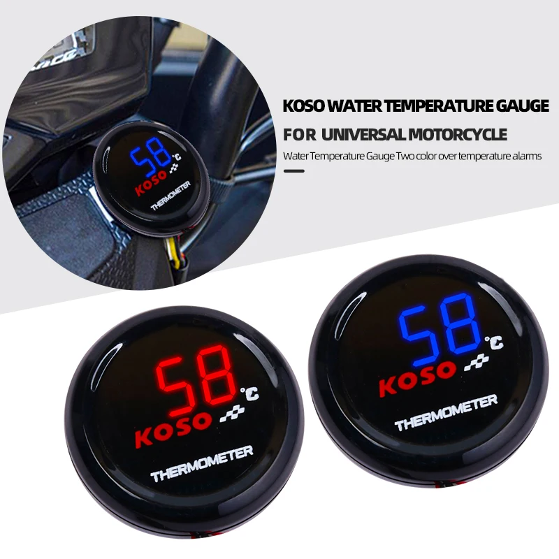 

Motorcycle Water Temperature Meter Temp Digital Round Mini Gauge Thermometer For KOSO Scooter Yamaha Xmax 300 NMAX 155 BMW HONDA