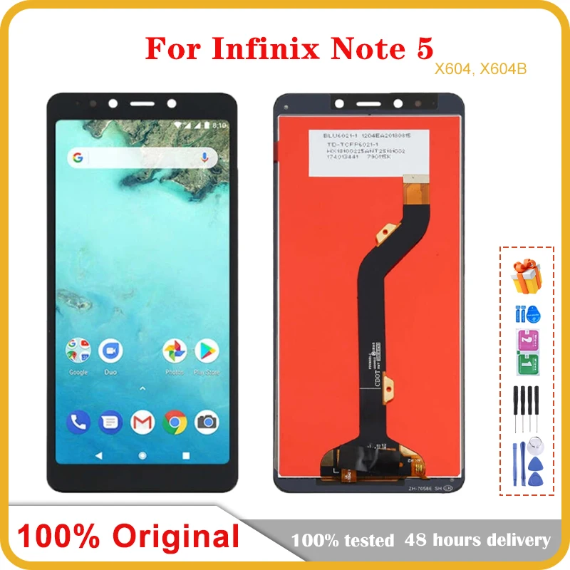 6.0 3,5 дюйма Оригинальный ЖК для Infinix Note 5 CA8 X604 LCD дисплей кодирующий преобразователь сенсорного экрана в сборе запасные части для ремонта