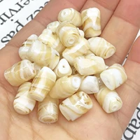 9x12mm triangle cylinder yellow stripe murano lampwork glass crafts beads for jewelry making diy earring bracelet accessories