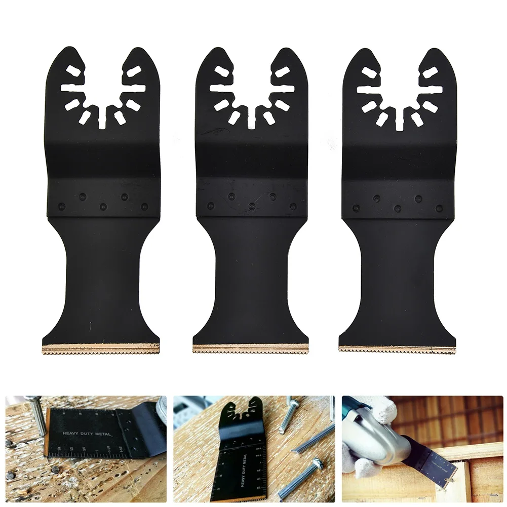 

3pcs Multi Tool Blades Carbide Teeth Oscillating Saw Blades Multitool Renovator For Cutting Metal Steel Wood Plastic Cutting