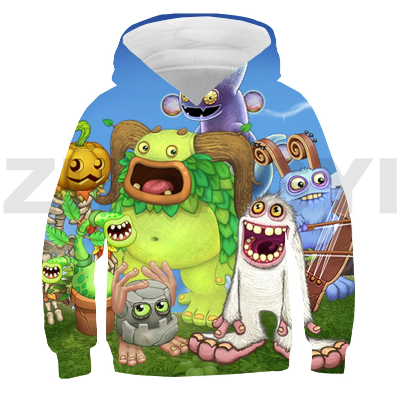 

My Singing Monsters Hoodie Teenager Streetwear Oversized Sweatshirt Kids Men Clothing 3D Anime Sudaderas Pullover for Women Hot
