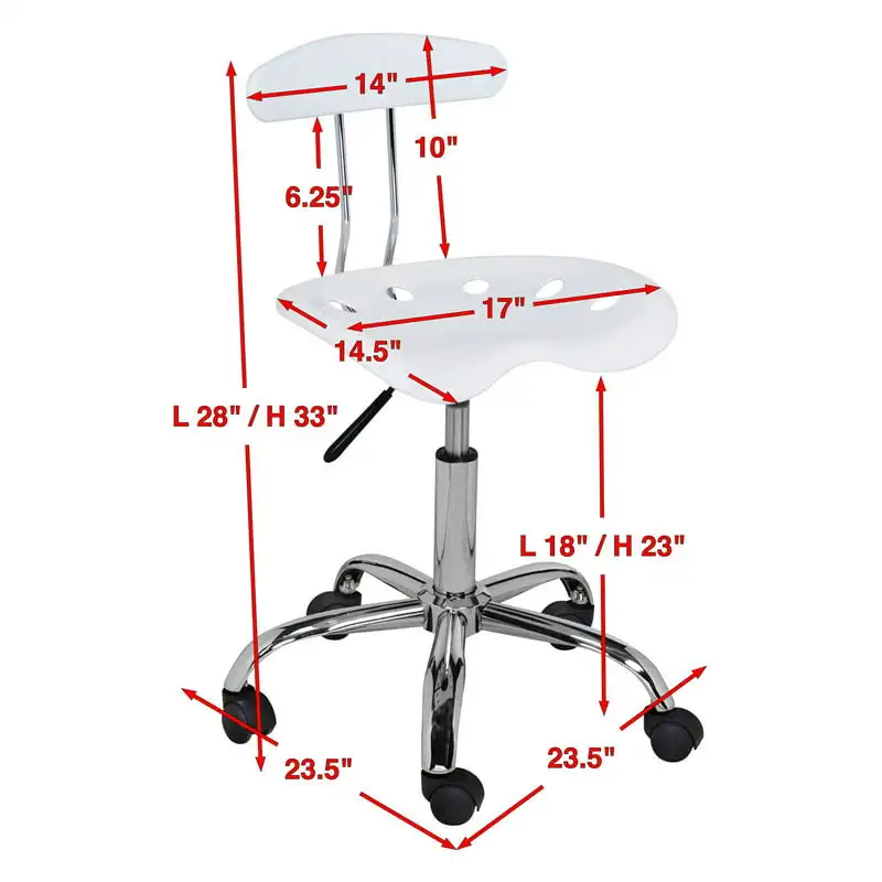 

Task Chair with Tractor with Back, Multiple Colors