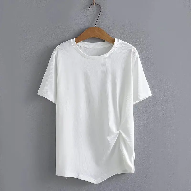 

Новинка лета 2022, модная футболка для беременных с круглым вырезом и коротким рукавом